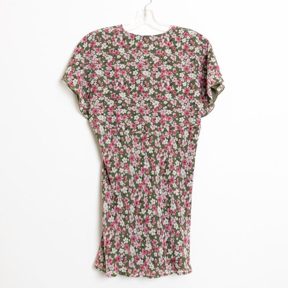 Aritzia Wilfred Terrace Dress Chiffon V Neck Dress Floral XS *Altered - Picture 4 of 13